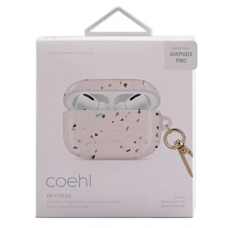 UNIQ Coehl Terrazzo custodia per Apple AirPods Pro – blush pink