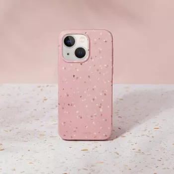 UNIQ Coehl Terrazzo custodia per iPhone 14 Plus / 15 Plus, rosa corallo
