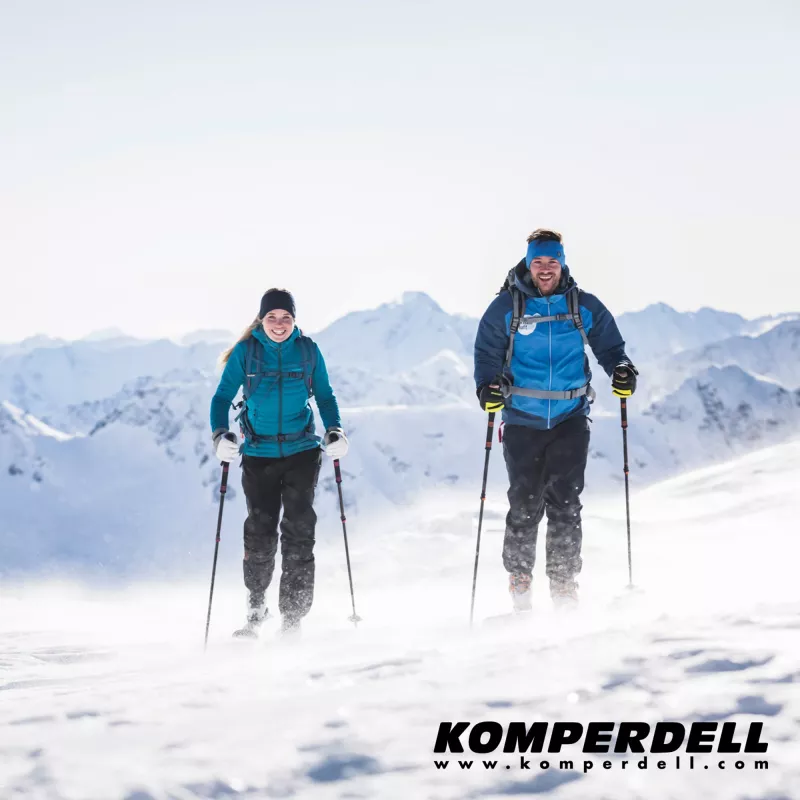 Komperdell Carbon C2 Ultralight bastoncini da sci alpinismo - nero/arancione