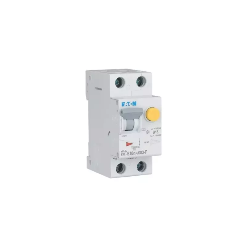 Eaton PXK-B16/1N/003-F interruttore combinato RCBO, B16 1P+N 30mA tipo A, 230V, 6kA, 2TE