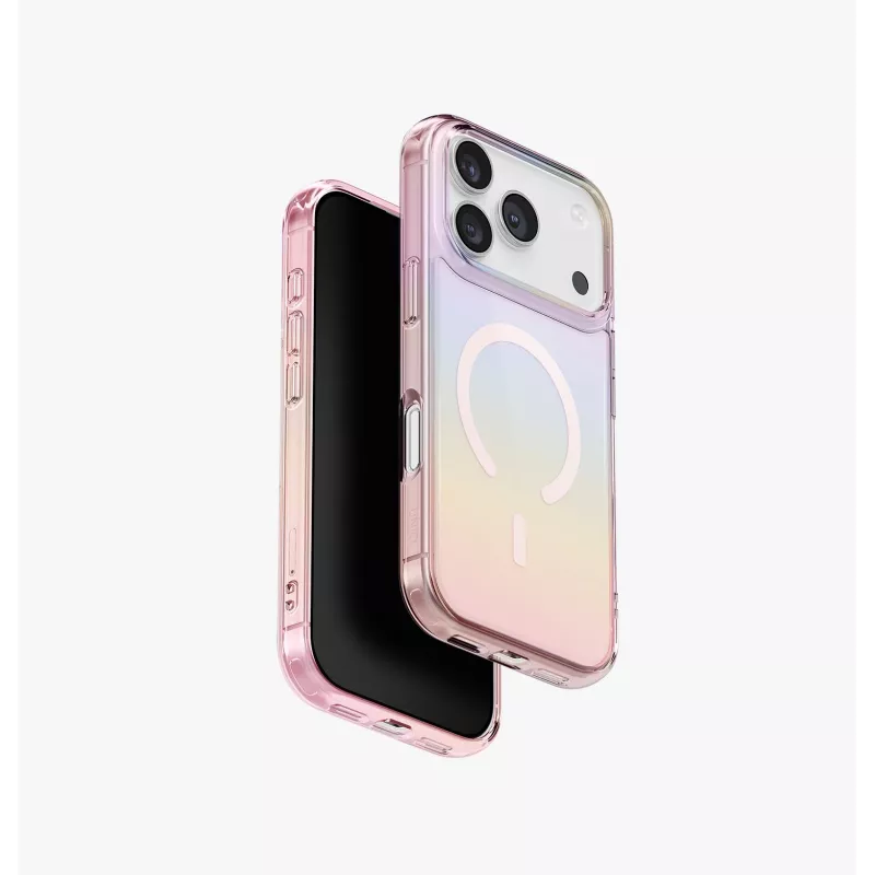 UNIQ Iridescia Magclick custodia con ricarica per iPhone 17 Pro - quarzo mezzanotte