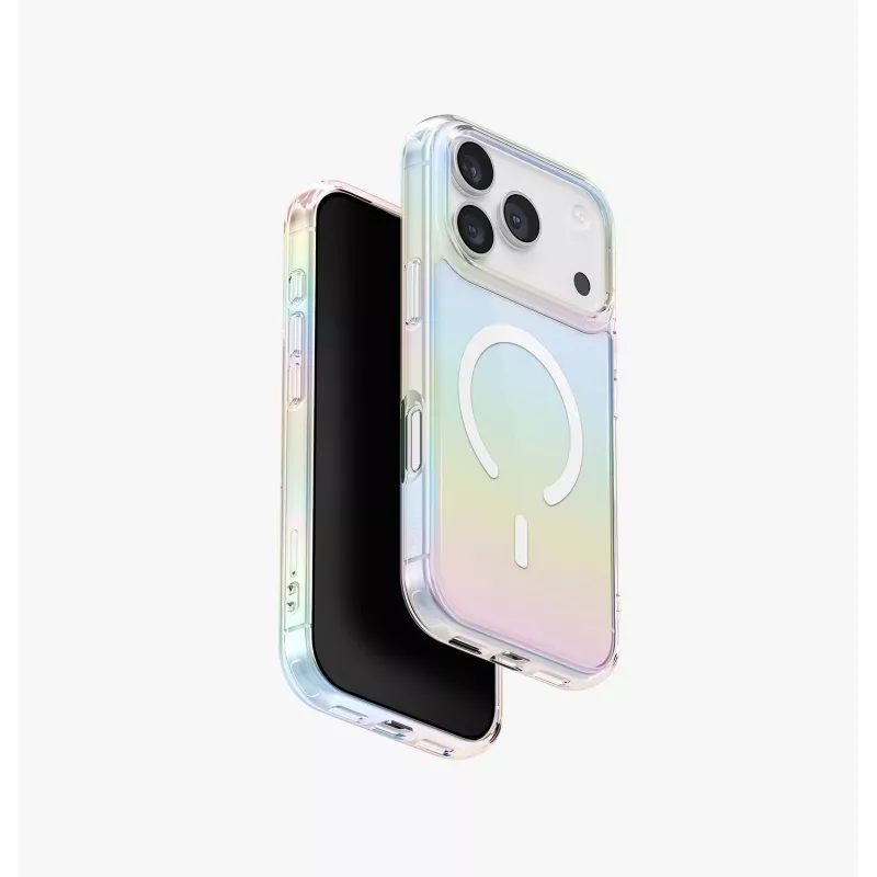 UNIQ Iridescia Magclick custodia con ricarica per iPhone 17 Pro - quarzo mezzanotte