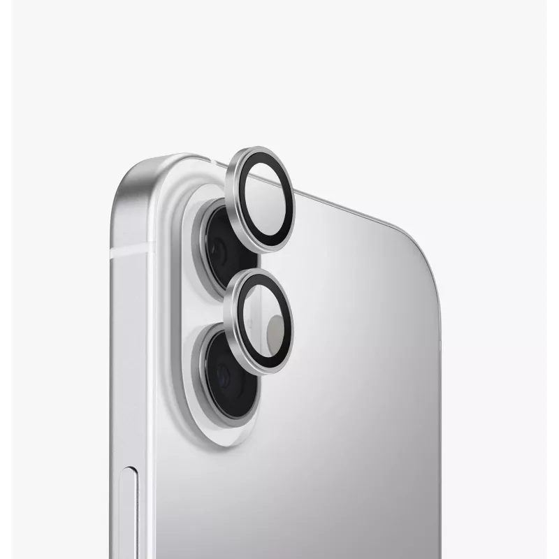 Protezione in alluminio per obiettivo fotocamera UNIQ Optix con applicatore per Apple iPhone 17, Blu