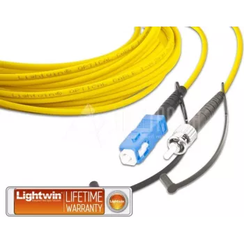 Cavo patch in fibra ottica monomodale simplex Lightwin LSP-09 SC-ST 3.0, da SC a ST, OS2, LSOH, 3 m, Giallo