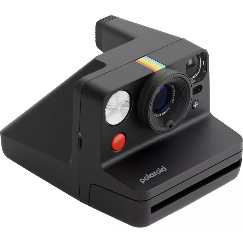 Polaroid Everything Box Now+ Gen 3 nero set fotocamera istantanea con 2x Color 600 pellicola doppio pacchetto