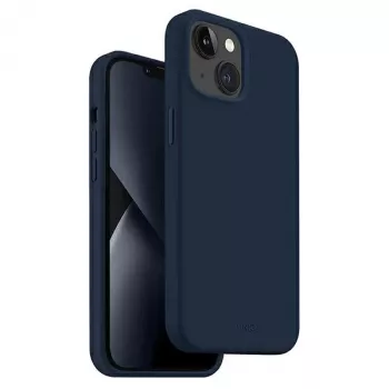 UNIQ Lino Marine Blue custodia per iPhone 14 Plus / 15 Plus 6,7 inch