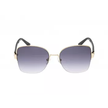 GUESS donna GF00052-5932B occhiali da sole a occhio di gatto, montatura havana, lenti marroni sfumate, 59 mm