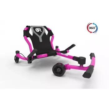 EzyRoller Spinner X rosa giocattolo ride-on girevole 360° per bambini da 4-12 anni