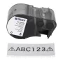 BRADY BMP51/BMP53/M511 Cartuccia per etichette per guaina termorestringente, nero su bianco, 25,4 mm x 25,4 mm, 250 etichette