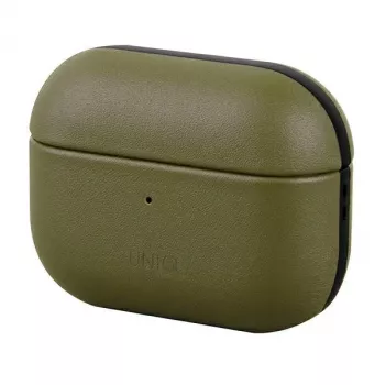 UNIQ Terra Custodia in vera pelle per Apple AirPods Pro – verde oliva