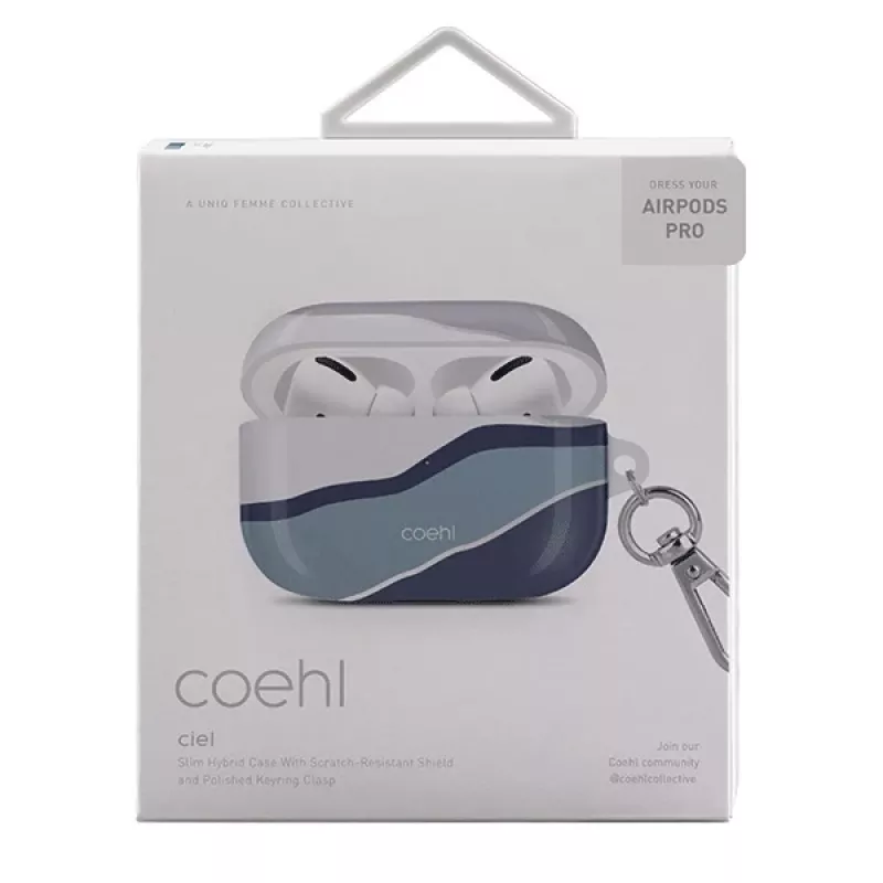 UNIQ Coehl Ciel Custodia protettiva per AirPods Pro - Twilight Blue