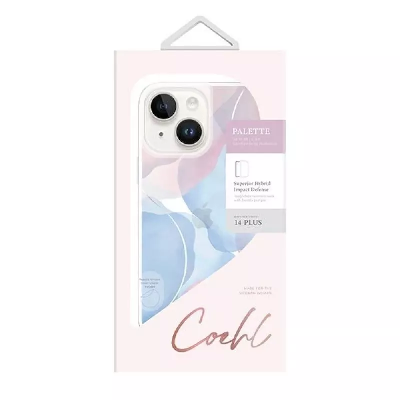 UNIQ Coehl Palette Custodia per iPhone 14 Plus/15 Plus 6,7 pollici Dusk Blue