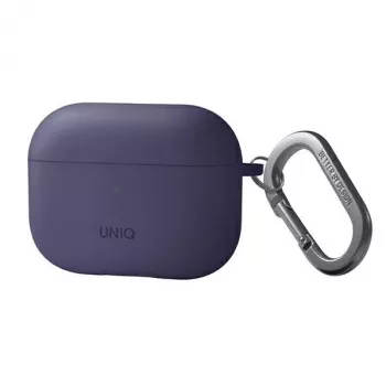 UNIQ Nexo Custodia in silicone con ganci per orecchie per Apple AirPods Pro 2ª generazione (2022/2023) - viola fico