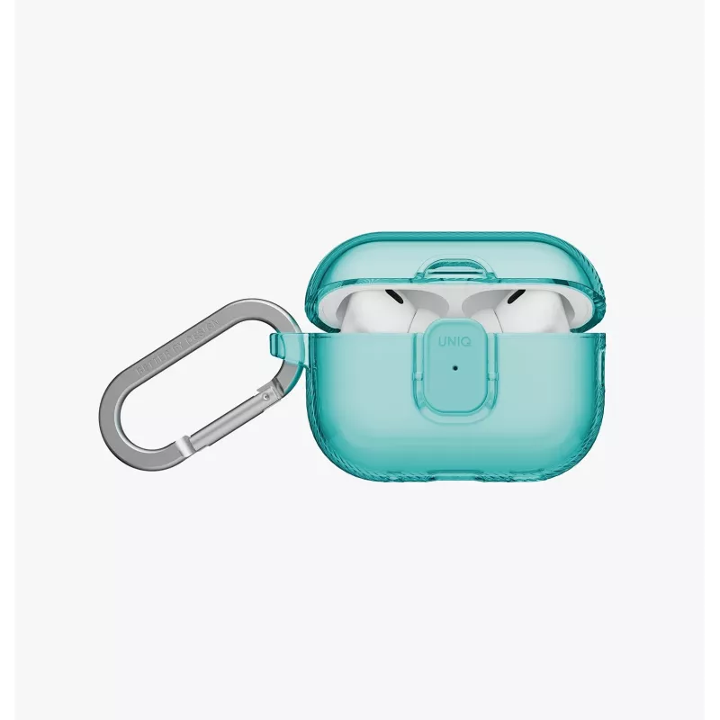 Custodia UNIQ Glase Pro Lock per AirPods Pro 3, Turchese