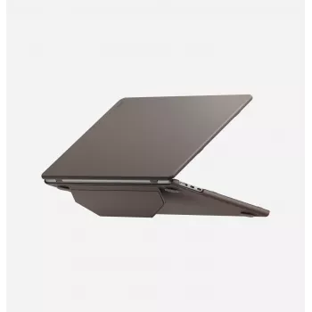 UNIQ Lyden Versa Custodia rigida con folio per MacBook Air 13 pollici (M2 2022 / M3 2024 / M4 2025 / M5 2026), grigio