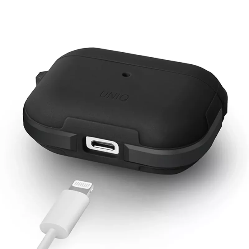 UNIQ Valencia Custodia antibatterica per AirPods Pro – nero mezzanotte