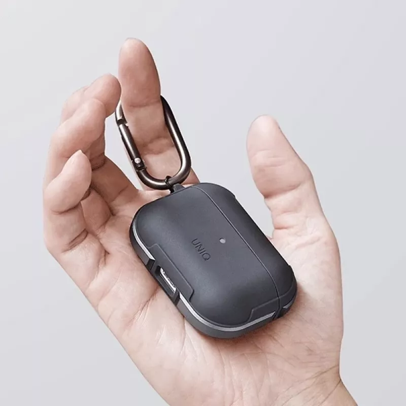 UNIQ Valencia Custodia antibatterica per AirPods Pro – nero mezzanotte