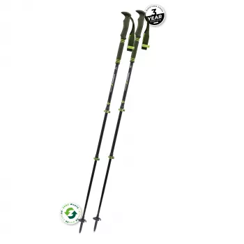 Komperdell Carbon Pro Zero bastoncini da trekking telescopici, fusto in carbonio con parte inferiore in titanal, Powerlock 3.0, impugnatura Trek Pro 280 Foam, rondelle Vario