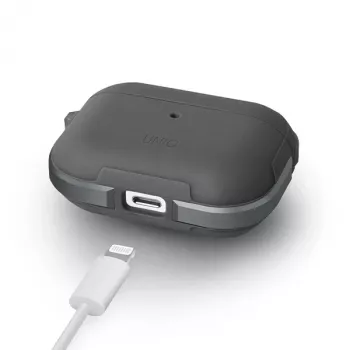 UNIQ Valencia custodia antibatterica per AirPods Pro - grigio gunmetal