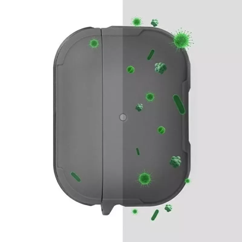 UNIQ Valencia custodia antibatterica per AirPods Pro - grigio gunmetal