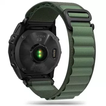 TECH-PROTECT NYLON PRO cinturino per Garmin Fenix 5 / 6 / 6 Pro / 7, 22 mm QuickFit, verde militare