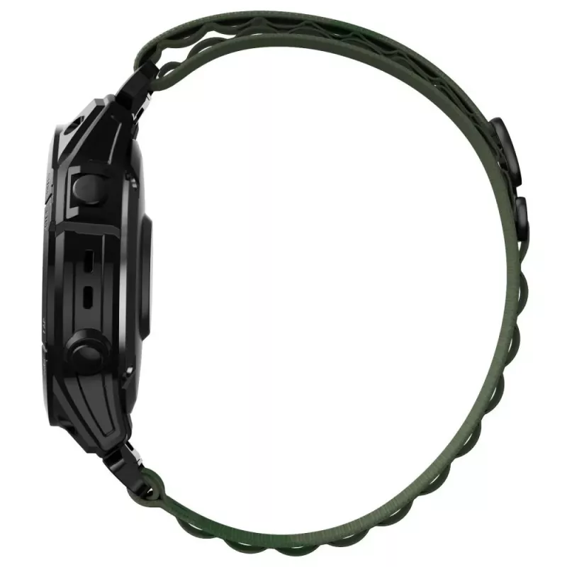 TECH-PROTECT NYLON PRO cinturino per Garmin Fenix 5 / 6 / 6 Pro / 7, 22 mm QuickFit, verde militare