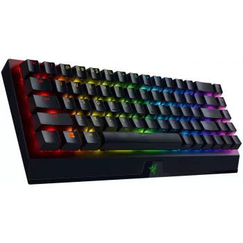 Tastiera da gaming meccanica wireless Razer BlackWidow V3 Mini HyperSpeed 65% - Razer Yellow Switches, Chroma RGB, Bluetooth 5.0, USB-C, nero