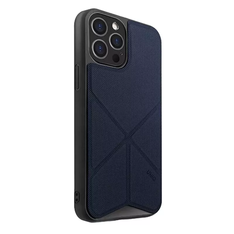Custodia folio UNIQ Transforma per iPhone 12 Pro Max - blu elettrico