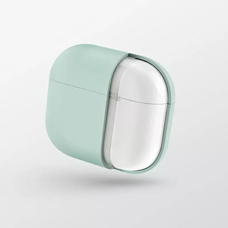 Custodia in silicone UNIQ Lino per AirPods 3ª generazione, grigio cenere
