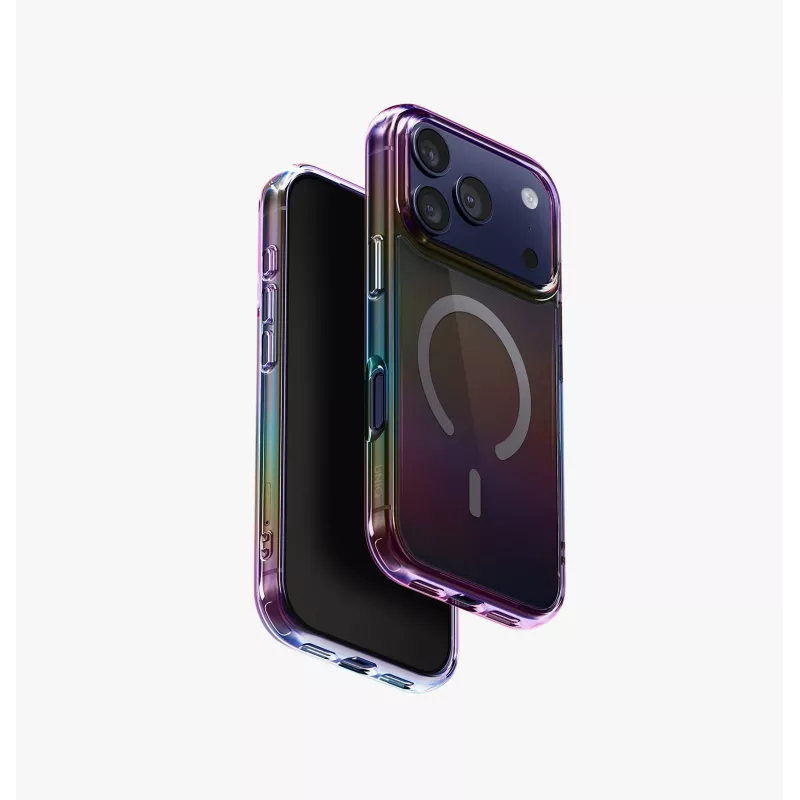 Custodia con ricarica Magclick UNIQ Iridescia per iPhone 17 Pro - Holo Quartz