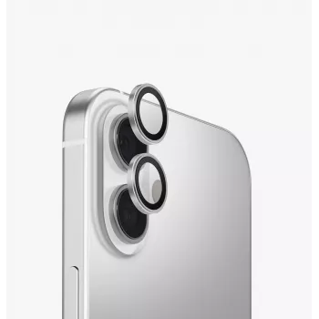 Protezione lenti fotocamera in alluminio UNIQ Optix per iPhone 17 con applicatore - argento
