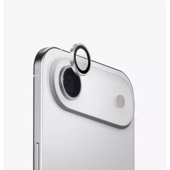 Protezione obiettivo fotocamera in alluminio UNIQ Optix con applicatore per Apple iPhone Air, argento