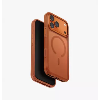 Custodia con ricarica MagClick UNIQ Veren per iPhone 17 Pro Max, arancione