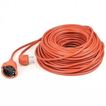 POWER PLANT, LLC prolunga heavy-duty 40m con 1 presa Schuko, cavo in gomma 3x2,5mm², IP44, 16A, 230V, nero