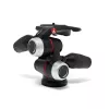 Manfrotto MHXPRO-3WX testa a 3 vie con leve retrattili, alluminio, portata 8 kg, piastra a sgancio rapido 200PL-14, nero
