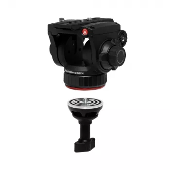 Manfrotto 520BALLSHX mezza sfera 75 mm con manico corto per livellamento treppiede