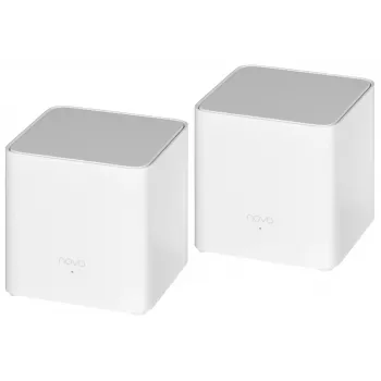 Tenda MX3 (confezione da 2) sistema mesh Wi-Fi 6 AX1500 per tutta la casa, dual band, 2 porte Gigabit per unità, bianco