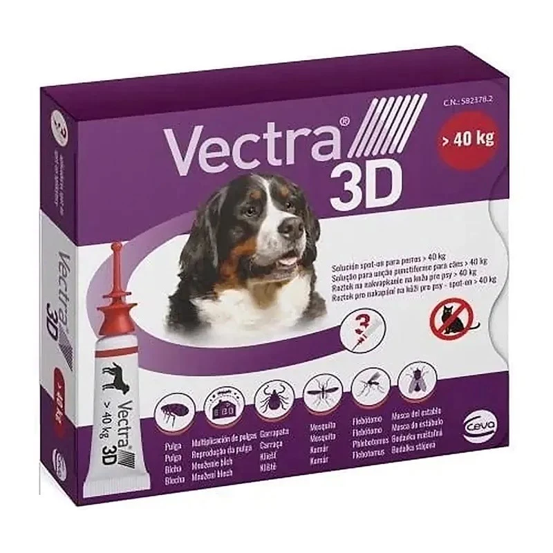 Ceva Vectra 3D per cani sopra i 40 kg, 3 pipette