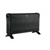 VOLTENO BASIC termoconvettore 2000W con 3 livelli di potenza 750W/1250W/2000W, termostato regolabile, protezione contro il surriscaldamento, protezione antiribaltamento, da appoggio, nero