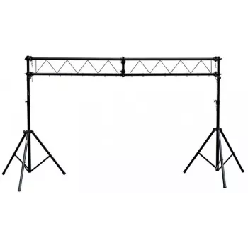 STAND4ME Lighting Ramp DJ porta truss per stativo, sistema a traliccio da 3m con stativo telescopico, portata 100kg, nero