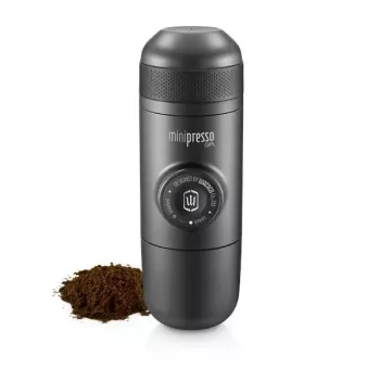 Wacaco Minipresso GR macchina per espresso portatile - manuale, 8 bar, caffè macinato, nero