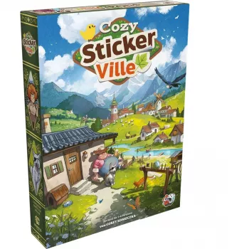 ASMODEE Cozy Stickerville Sticker Book | serie TOPModel | 24 pagine, 6 fogli di adesivi | gioco creativo da 6 anni