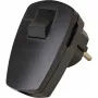 Kopp spina di sicurezza in plastica con interruttore a bilanciere, nero, 16 A, 250 V, 3 x 1,5 mm²
