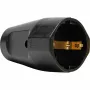 Kopp connettore femmina Schuko in plastica per 3 x 1,5 mm², nero