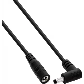 InLine® prolunga DC, spina angolare, 4,0 x 1,7 mm, nero, 5 m