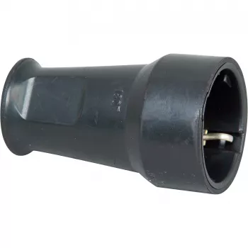 Kopp connettore femmina Schuko SEBS, fino a 3x1,5 mm², nero