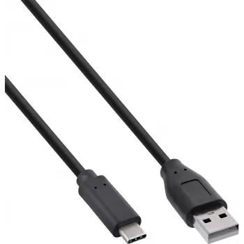 InLine® cavo USB 2.0, USB-C su connettore maschio A, nero, 2 m, confezione da 80 (Bulk)