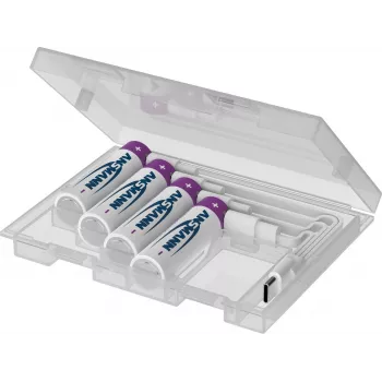 ANSMANN 1312-0044 batterie ricaricabili Li-Ion AA (tipo 2200), confezione da 4 con scatola di conservazione