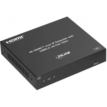 InLine® extender KVM su IP, HDMI 4K/60Hz, 100 m, trasmettitore (TX) (57886I)