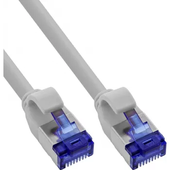 INLINE B-74933 Cavo patch Slim Cat.6A S/FTP LSZH, grigio, 0,30 m, confezione da 150